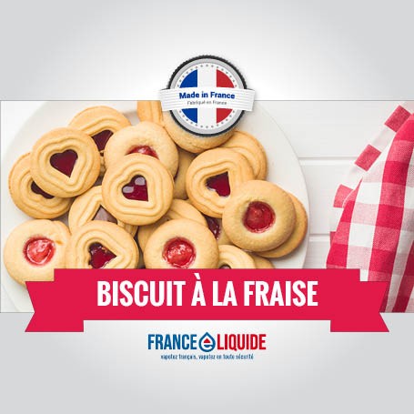 e-liquide goût biscuit à la fraise